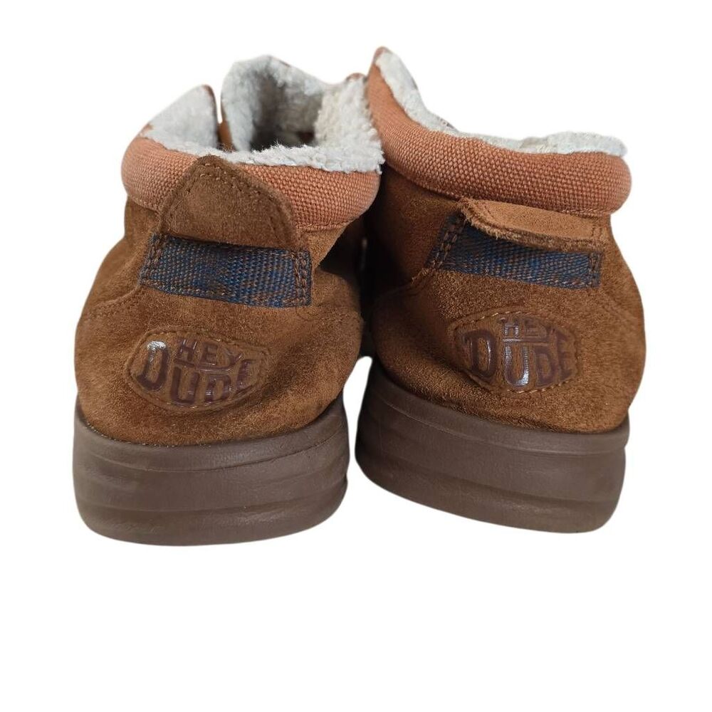 Hey Dude Men's Size 8 Brown Suede Wally Mid Gripr Warmth Winter Dudes Shoes - Picture 9 of 9